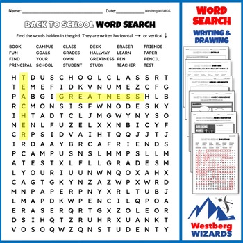 WEST SIDE STORY WORD SEARCH! GREAT BACK TO SCHOOL ACTIVITY! DISTANCE  LEARNING