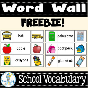 Preview of Back to School Word Wall