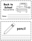 Back to School Words Trace & Write Book