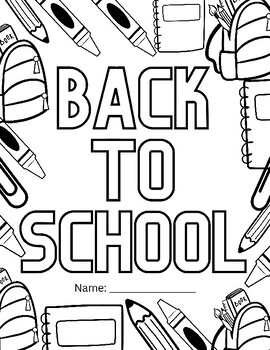 Preview of Back to School Workbook - Coloring & Writing Prompts