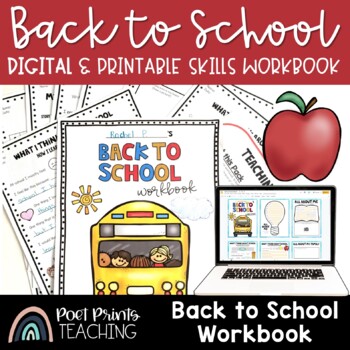 Preview of Back to School Workbook, Digital and Printable