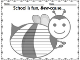 Back to School Worksheet! School is fun, bee-cause...