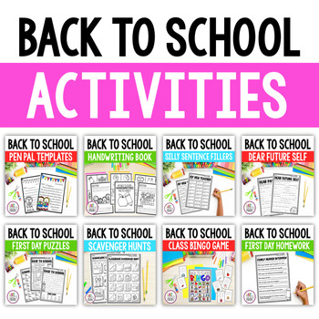 Back to School Worksheets and Activities | First Week of School Activities