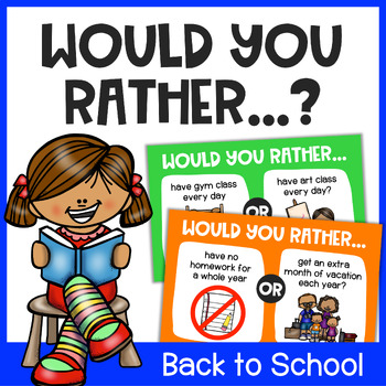 Preview of Back to School Would You Rather Questions - Back to School Getting to Know You