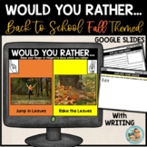 Back to School Would You Rather Questions Fall THEMED | Go
