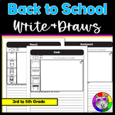 Back to School Directed Drawing and Writing Worksheets, Wr