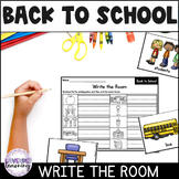 Back to School Write the Room Activity for Kindergarten an