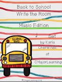 Back to School Write the Room Music Edition half note Set