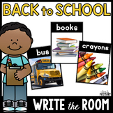 Back to School Write the Room, School Vocabulary Kindergar