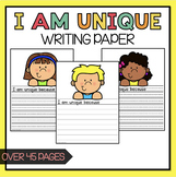 Back to School Writing Activity - I Am Unique