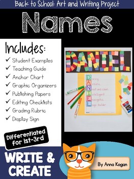 Preview of Back to School Writing Activity NAMES