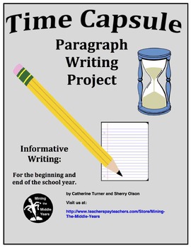 Back to School Writing Activity: Paragraph Writing – A Time Capsule