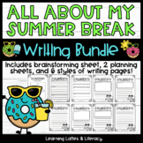 Back to School Writing All About My Summer Break Writing A