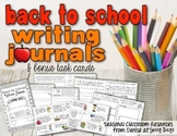 Back to School Writing Journal and Task Cards