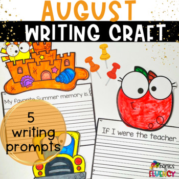Back to School Writing Craft Kindergarten Writing Prompts by Phonics to ...