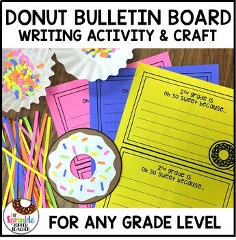 Preview of Valentine's Day Bulletin Board - Donut Craft