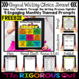 Back to School Writing FREEBIE - August Digital Writing Prompts