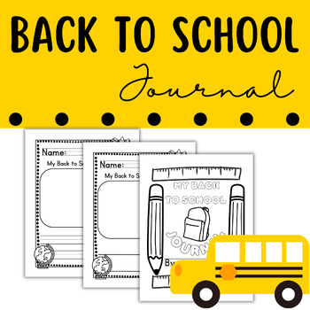 Preview of Back to School Writing Journal & Tools for Preschool, Pre-K, & Kindergarten