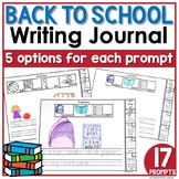 Back to School Writing Activities Journal with Sentence St