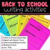 Back to School Writing Lesson Plans and Activities