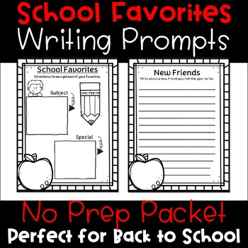 Back to School Writing Packet by Rainbow of Books | TpT