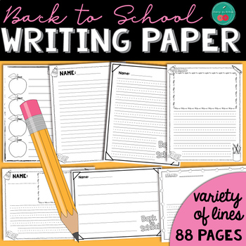Preview of Back to School Writing Paper | Various Layouts writing paper with picture box