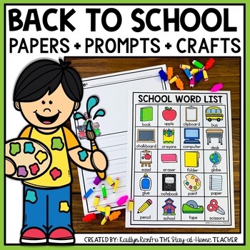 Preview of Back-to-School Writing Prompts, Papers and Craftivities