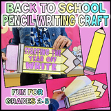 Back to School Writing Pencil Craft August September Grades 2-5