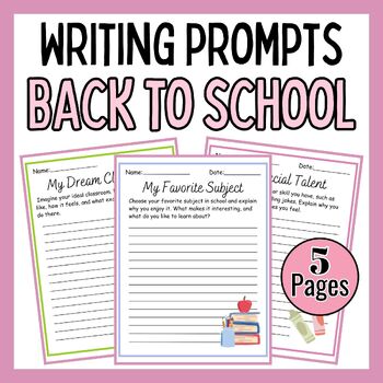 Preview of Back to School Writing Prompts For 2nd and 3rd Grades | Opinion Writing Prompts