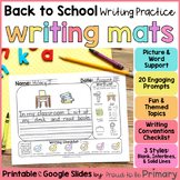 Back to School Writing Prompts & Journal Activities - Writing Workshop Center