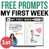 Back to School Writing Prompts | My First Week Journal : 1