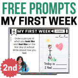 Back to School Writing Prompts | My First Week Journal : 2
