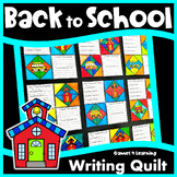 Back to School Writing Prompts Quilt for a Bulletin Board 