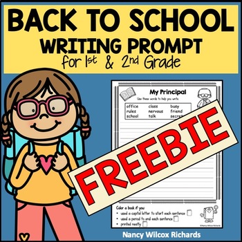 Preview of Back to School Writing Prompts for First and Second Grade FREEBIE