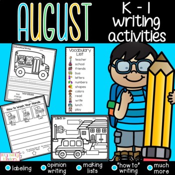 Back to School Writing Resource for Kindergarten and First, Writing Centers