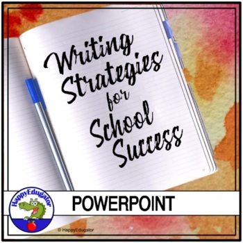 Preview of Back to School Writing Strategies PowerPoint with Prompts and Activities