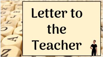 Preview of Back to School Writing Task - Letter to the Teacher 