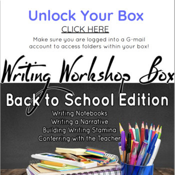 Preview of Back to School Writing Workshop Mini Lessons
