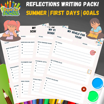 Back to School Writing templates and worksheets by Creative Verse Education