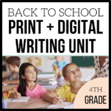 Back to School Writing with Online Lessons | 4th Grade Les