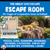 Team Building Zoo Escape Room Classroom Community Activity