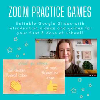 Preview of Back to School Zoom Practice/Games for Distance Learning [Google Slides]