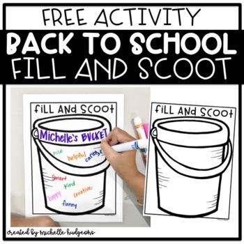 Preview of Back to School activities games team building bucket filler FREE