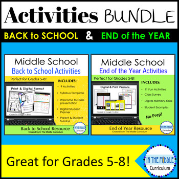 Preview of Back to School and End of the Year Activities Bundle