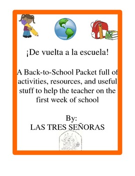 Preview of Back to School for the Spanish Classroom Packet