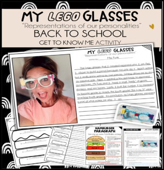 Preview of Back to School get To Know Me Lego Glasses Activity  Fun Icebreaker