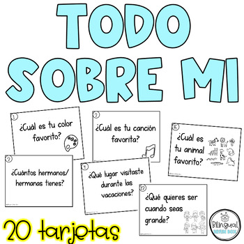 Preview of All About Me in Spanish - Todo sobre mí - Back to School -De vuelta a la escuela