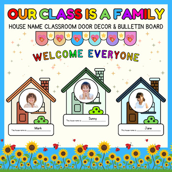 Preview of Back to School name crafts l Our Class Is A Family Door Decor & Bulletin Boards