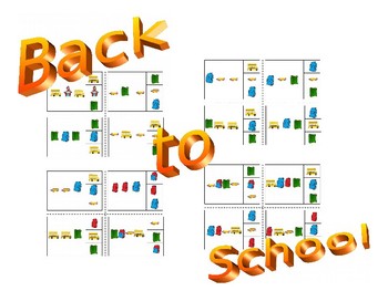 Preview of Back to School pattern clip cards