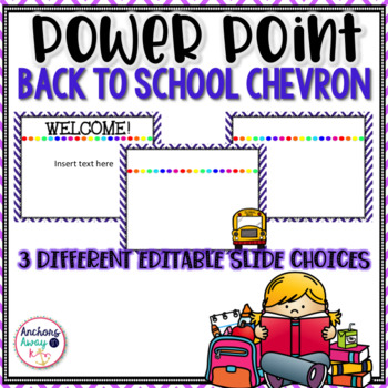 Preview of Back to School power point chevron